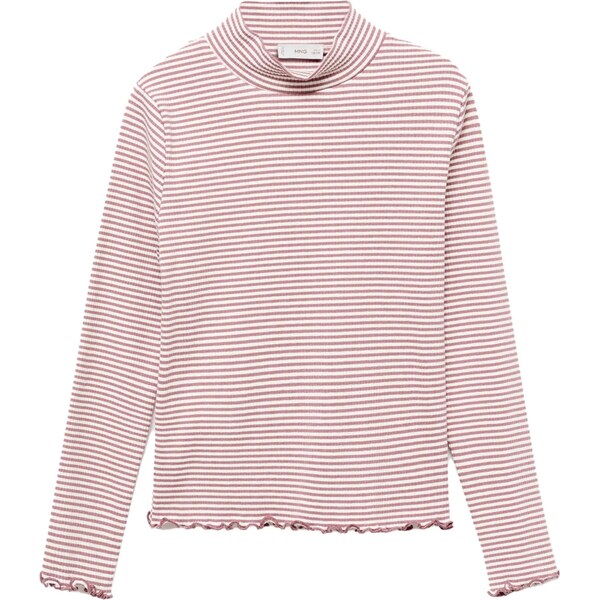 MANGO KIDS Tričko TURBORIR staroružová / biela 65892169