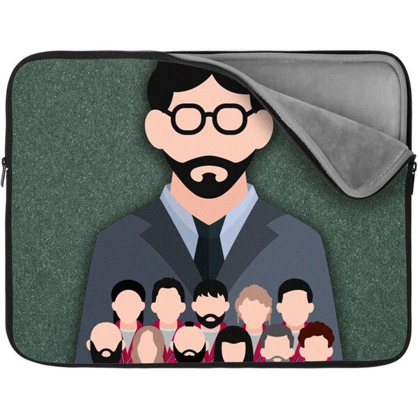 Sablio Obal na notebook Money heist Profesor a jeho tím Zelená 65426389