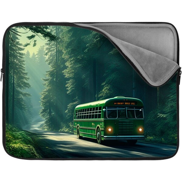 Sablio Obal na notebook Zelený autobus v lese 65424453