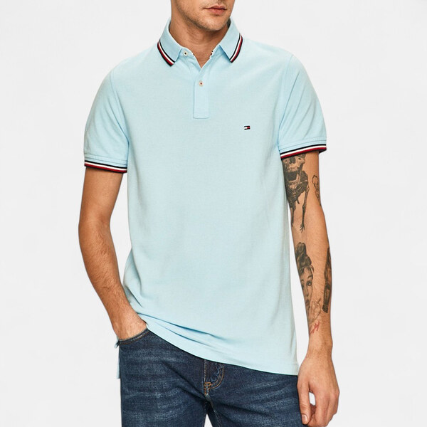 Pánské světle modré polo triko Tommy Hilfiger 56390 65317579