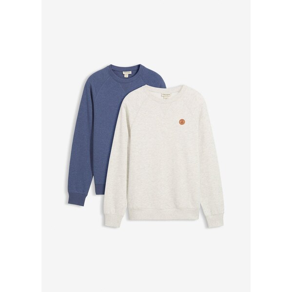 bonprix Mikina (2 ks), farba modrá 45574648