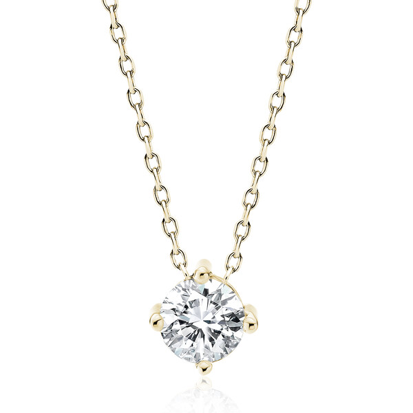 Olivie Stříbrný krátký náhrdelník ZIRKON GOLD 9854 65359816