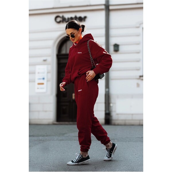 Mosquito Dámske tepláky Pure Deep Cherry bordové, Farba bordová 65546783