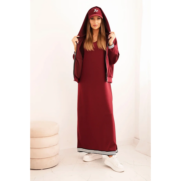 Kesi Dámsky komplet 00103 s viskózou - rozopínacia mikina + dlhá sukňa 65351071