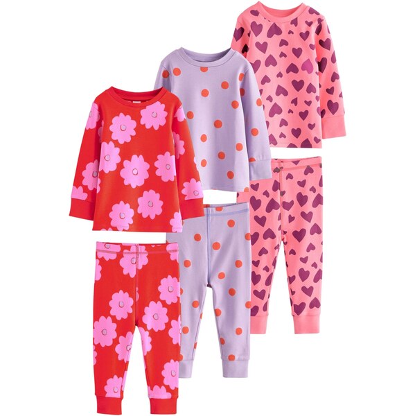 Next Pyžamo levanduľová / černicová / svetloružová / červená 65882684