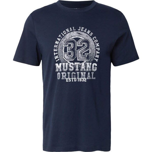 MUSTANG Tričko Austin námornícka modrá / biela 65323791