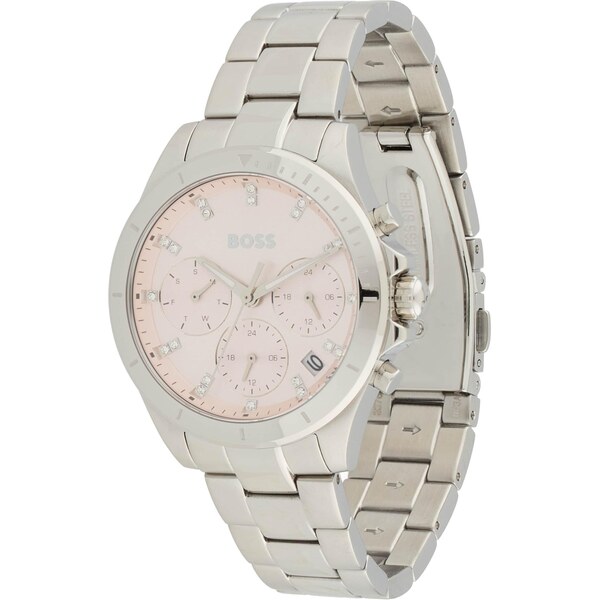 BOSS Analógové hodinky Alley béžová / strieborná 65892229