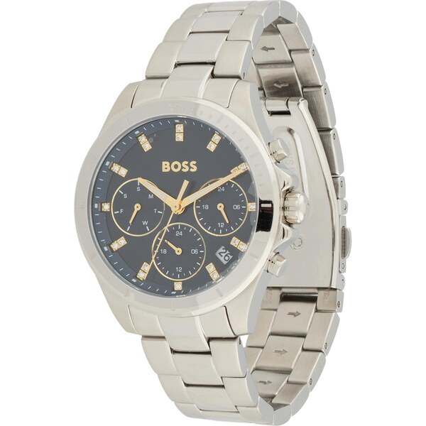 BOSS Analógové hodinky Alley zlatá / čierna / strieborná / priehľadná 65892231