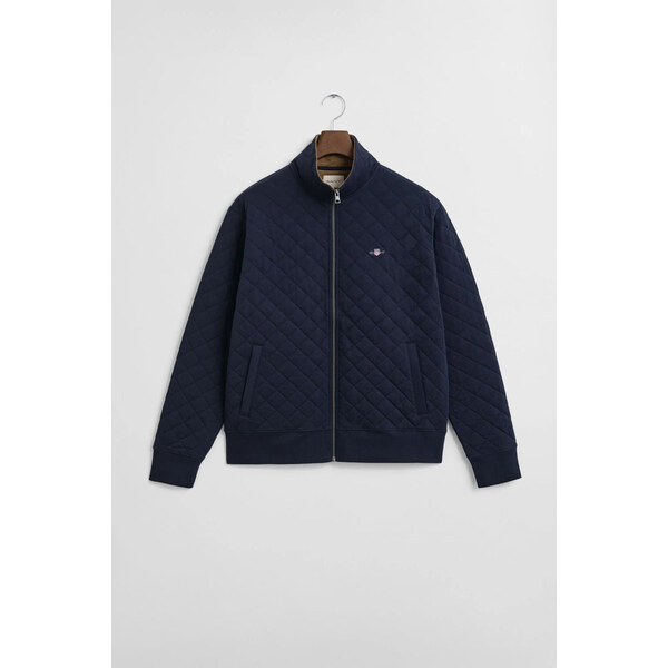 MIKINA GANT QUILTED CORD COLLAR FULL ZIP EVENING BLUE 65322265