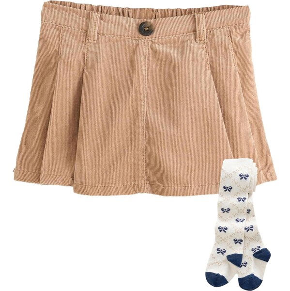 Next Sukňa námornícka modrá / svetlohnedá / biela 65795419