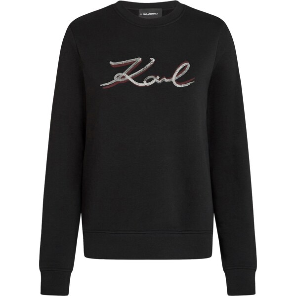 Karl Lagerfeld Mikina bordová / čierna / strieborná 65663559