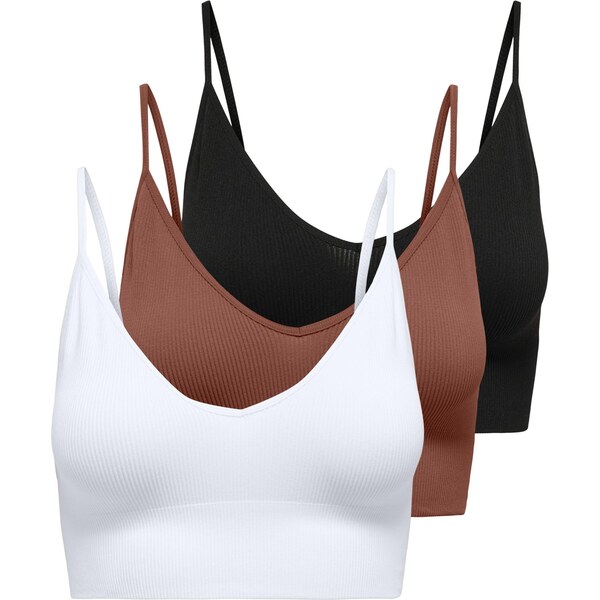 ONLY Podprsenka ONLVICKY čokoládová / čierna / biela 65323860