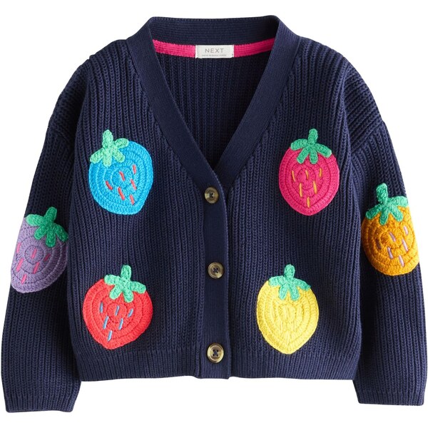 Next Kardigán námornícka modrá / svetlomodrá / žltá / červená 65888610
