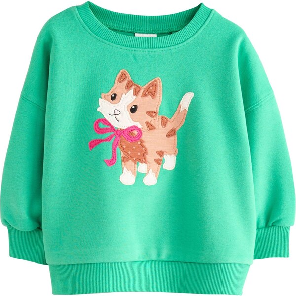 Next Mikina zelená / cyklaménová / homárová / biela 65888817