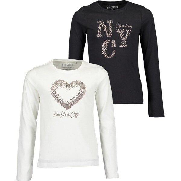 BLUE SEVEN Tričko ružové zlato / čierna / biela 65844019