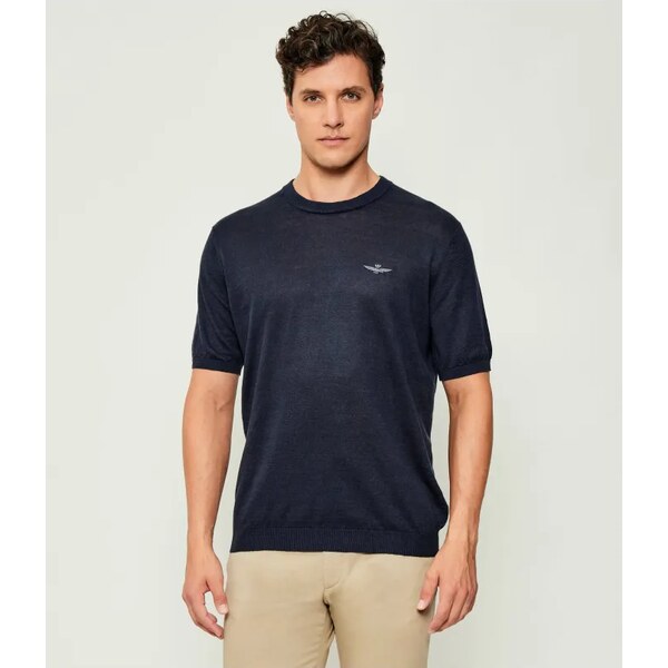 Aeronautica Militare Ľanový sveter | Regular Fit 62925298