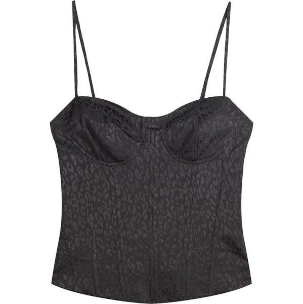 Bershka Top čierna 65892242