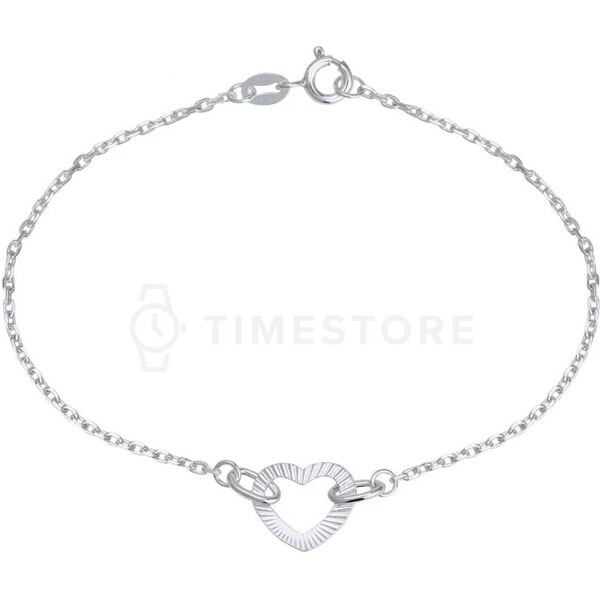 Strieborný náramok s príveskom v tvare srdca TS-BR-0058 TS-BR-0058 65349792