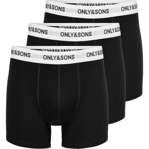 Only & Sons Boxerky ONSFitz svetlosivá / čierna / biela 59644124