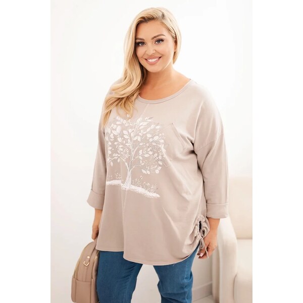 Kesi Dámska mikina Plus Size ART9662 s potlačou 66197612