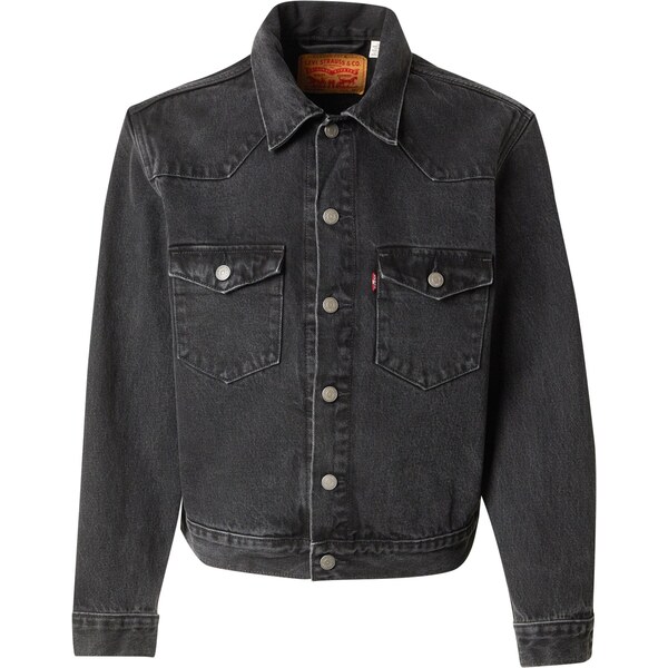 LEVIS Prechodná bunda Western Trucker čierny denim 65353208