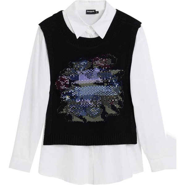Desigual Blúzka čierna / biela 65659355