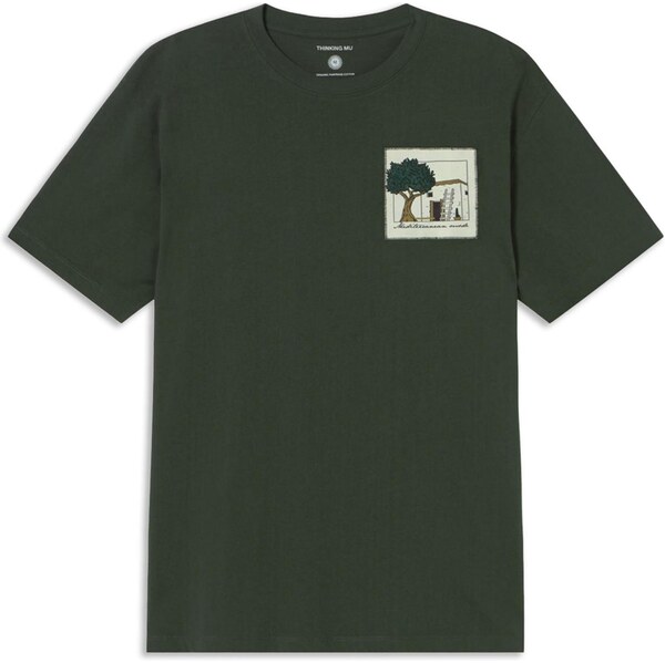 Thinking MU Tričko Aaron zelená / biela ako vlna 65660715