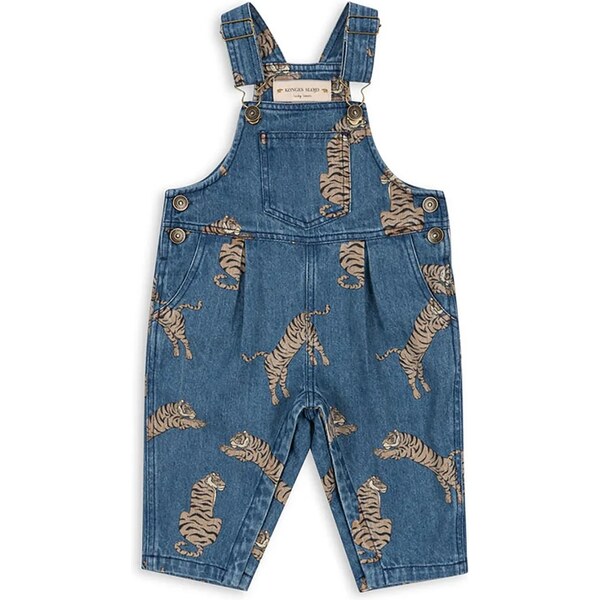 Detské bavlnené nohavice na traky Konges Sløjd MAGOT OVERALLS GOTS 65376938