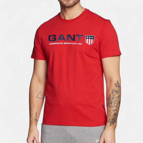 Pánské červené triko Gant 25920 44747622