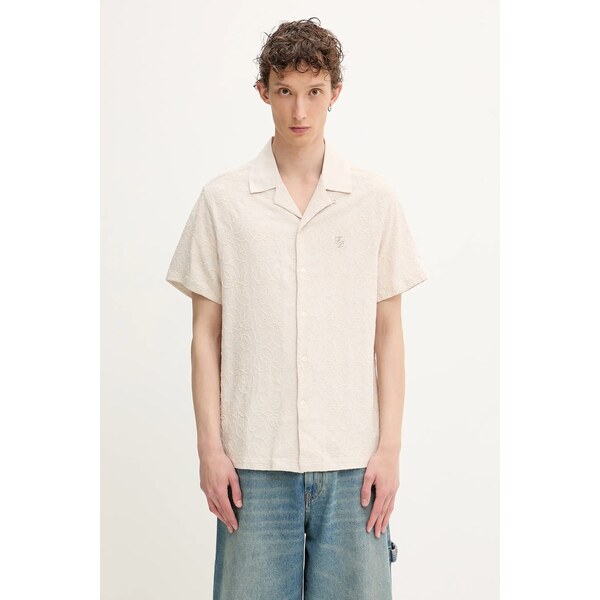 Košeľa s prímesou ľanu Filling Pieces Resort 65361490