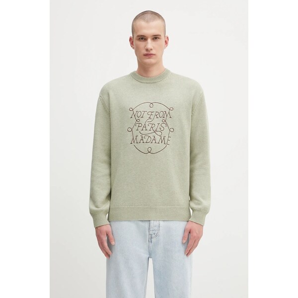 Vlnený sveter Drôle de Monsieur La Maille Slogan Tresses 65361553