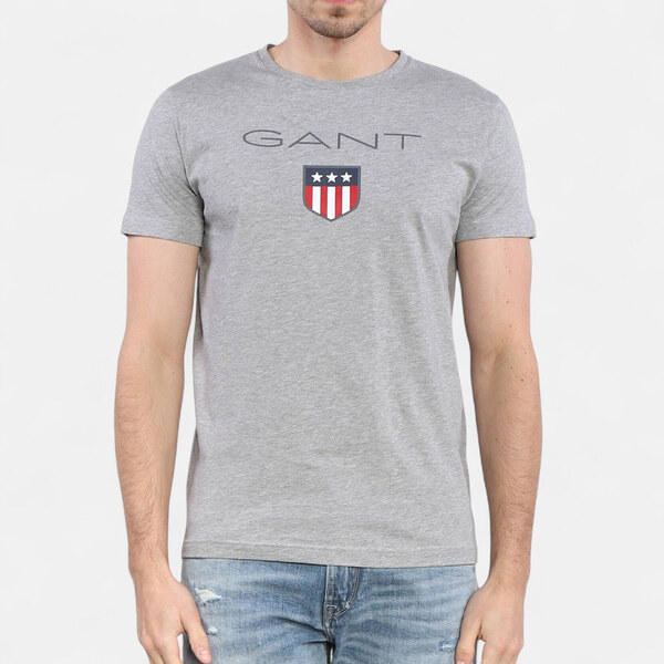 Pánské šedé triko Gant 56398 65361390