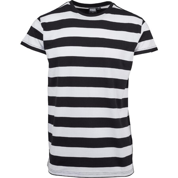 Urban Classics Blok Stripe Tee blk/wht 50866628