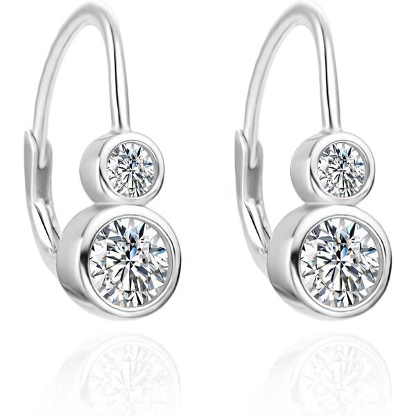 Agato Strieborné visiace náušnice s čírymi zirkónmi AGT-E260LW 66587762