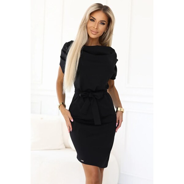 Numoco Čierne krátke šaty ROXI 65125486