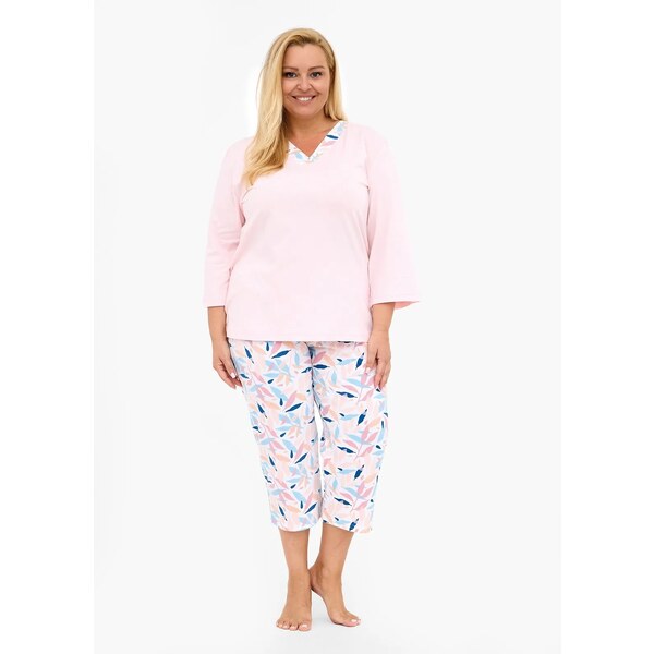 Dámske 3/4 pyžamo Cornette 389/455 Nancy 3XL-5XL 65125534