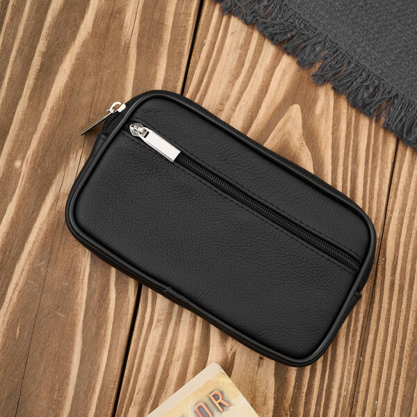 Abruzzo Pánska kožená taška na opasok a do ruky | čierna ABR-53 65363769