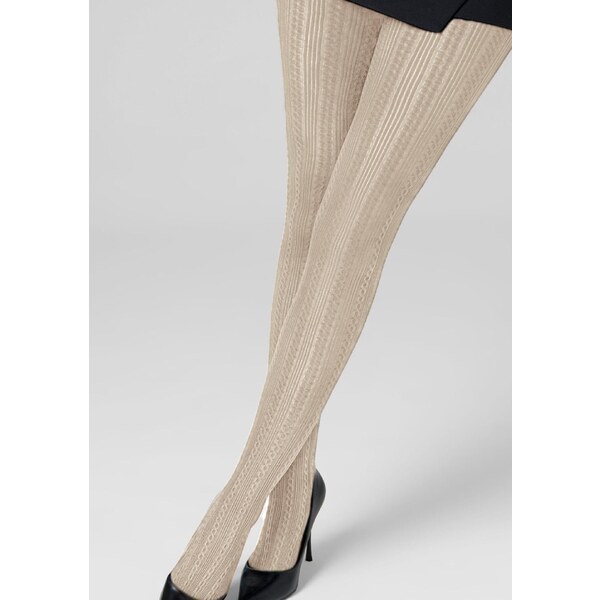 Pančuchy so žakardovým motívom opticky predlžujúcim nohy DIANA F01 65420654