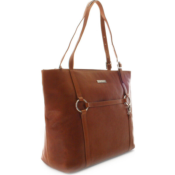 Arwel Hnedá dámska kožená kabelka 212-2403-47 66067048