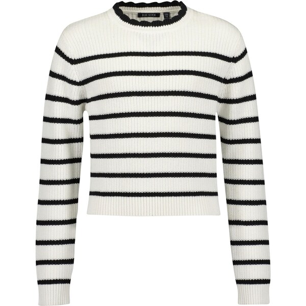 BLUE SEVEN Sveter čierna / šedobiela 65878613