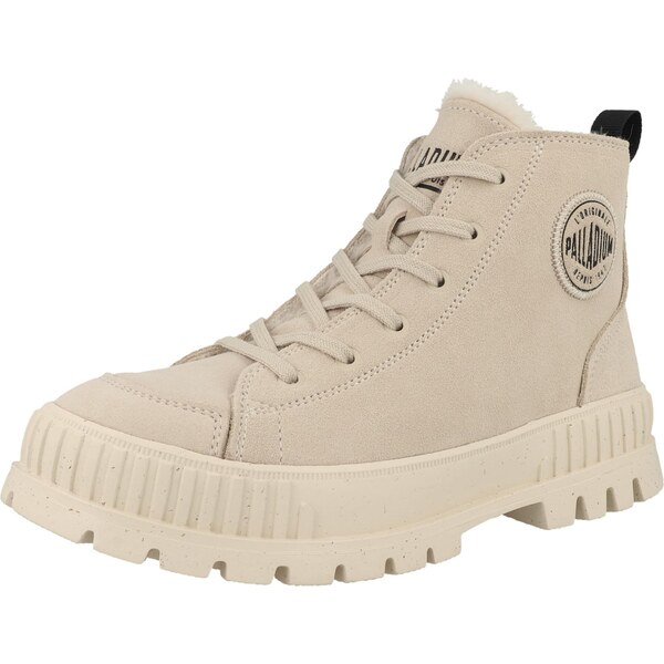 Palladium Šnurovacie členkové čižmy Pallashock svetlobéžová / čierna 66139281