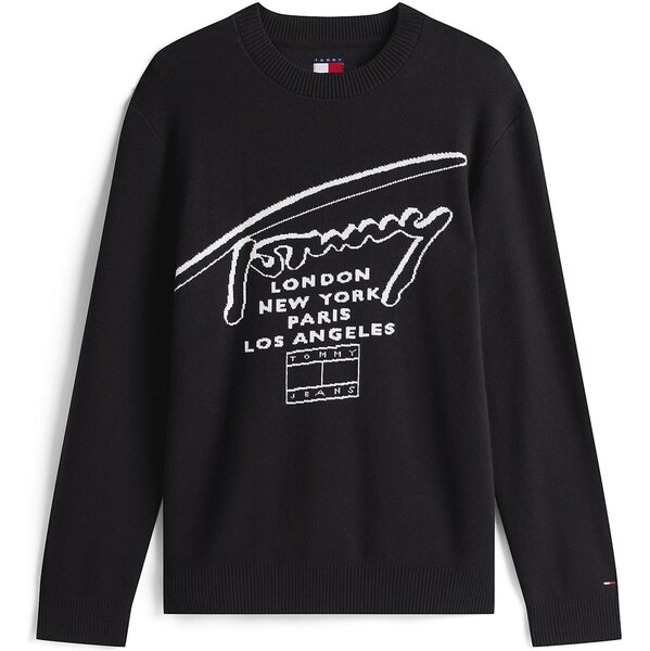 Tommy Jeans Sveter čierna / biela 65886029