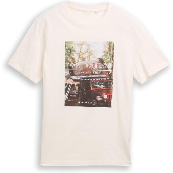 TOM TAILOR Tričko svetlozelená / červená / tmavočervená / prírodná 65365522