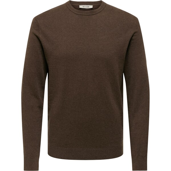 Only & Sons Sveter ONSLOUI tmavohnedá 65906312