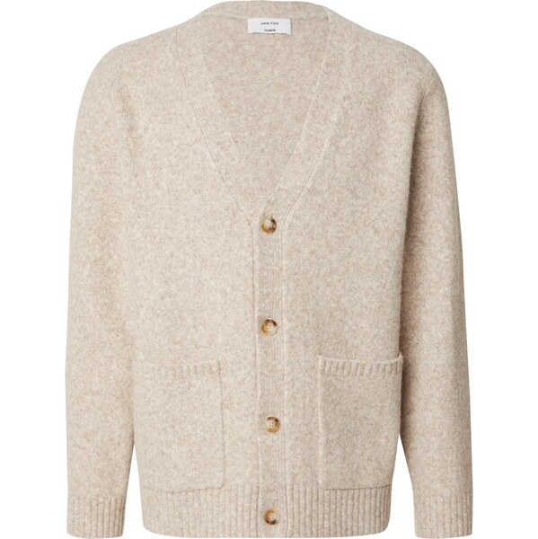 DAN FOX APPAREL Kardigán Maxim šedobiela 65365854