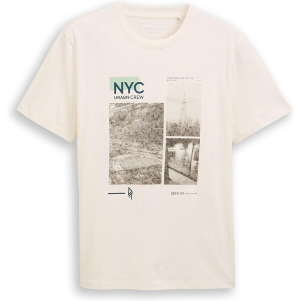 TOM TAILOR DENIM Tričko tmavobéžová / námornícka modrá / pastelovo 65365520