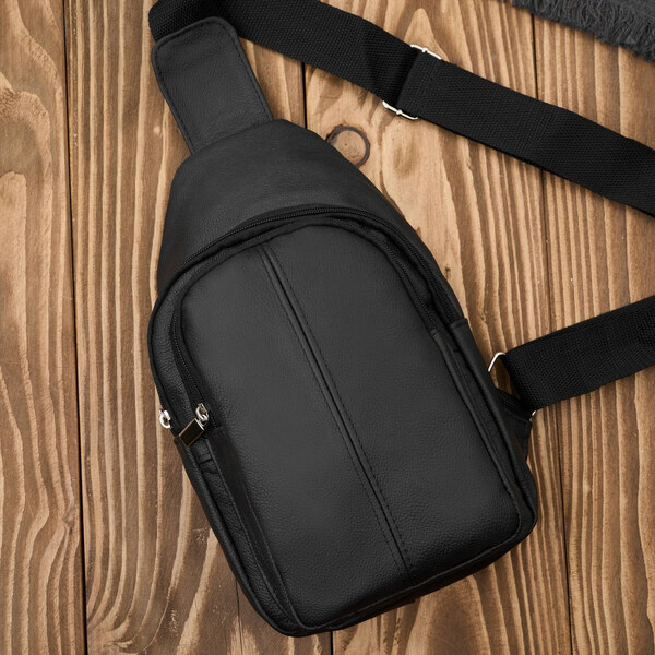 Abruzzo Paolo Peruzzi Pánsky kožený mestský batoh na jedno rameno| 65370876