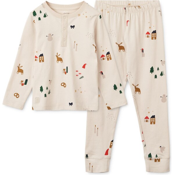 Liewood Pyžamo Wilhelm krémová / karamelová / jasne červená / čierna 65707520