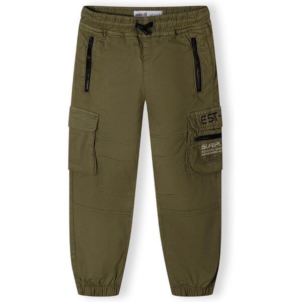 MINOTI Nohavice olivová / čierna / biela 65694845