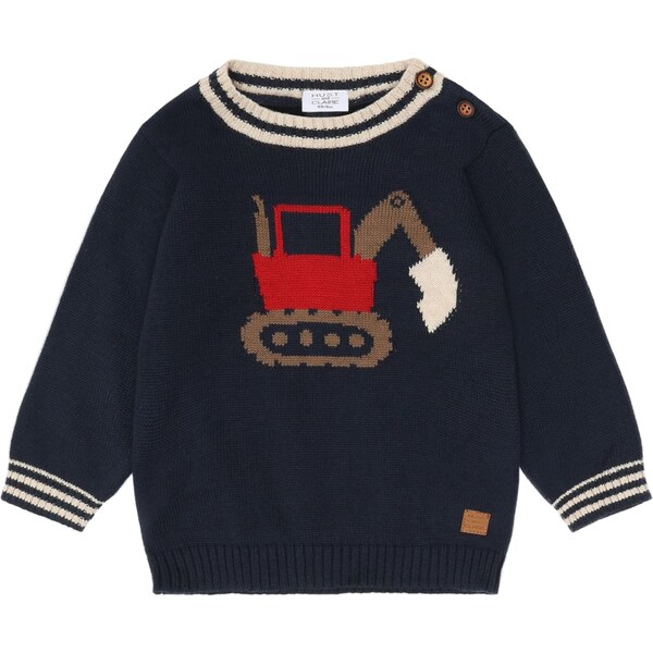 Hust & Claire Sveter Pilou krémová / námornícka modrá / hnedá / 65844086